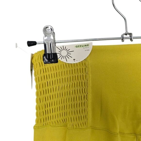 Offline by Aerie Leggings Women's Medium Yellow Hi-Rise Workout Yoga Stretch - Picture 2 of 5